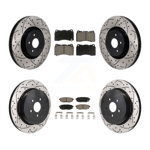 Ensemble de plaquettes en céramique pour disques de frein à fente de perceuse arrière avant pour base Subaru BRZ avec freins Brembo KDC-101220