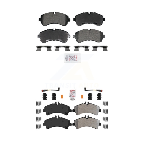 Jeu de plaquettes de frein à disque semi-métalliques avant arrière pour Sprinter 3500 Mercedes-Benz Dodge 3500XD KNF-101977