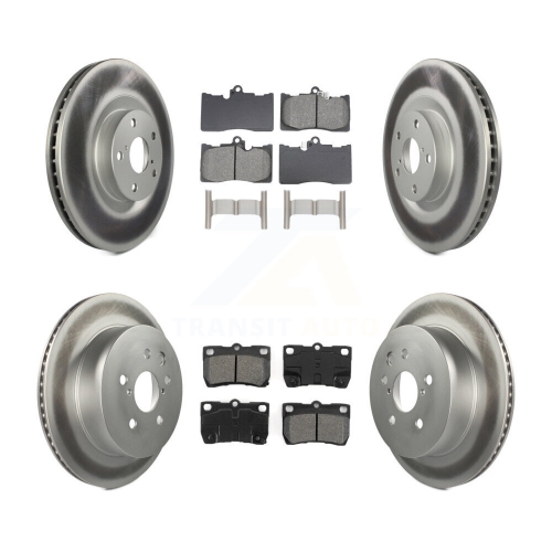 Front Rear Coat Disc Brake Rotor Semi-Metallic Pad Kit For Lexus IS350 GS350 GS450h KGS-102757