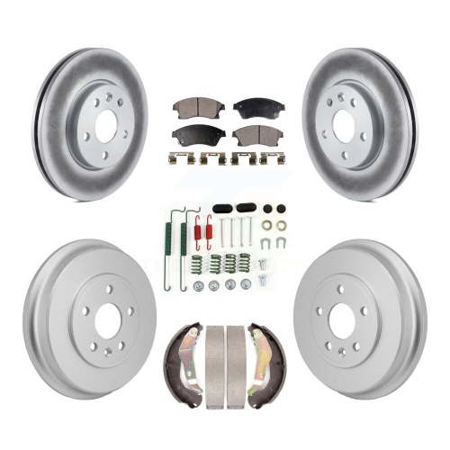 Ensemble de tambours et tambours en céramique pour disques de frein enduits à l'avant pour Sonic KGT-103581 de Chevrolet
