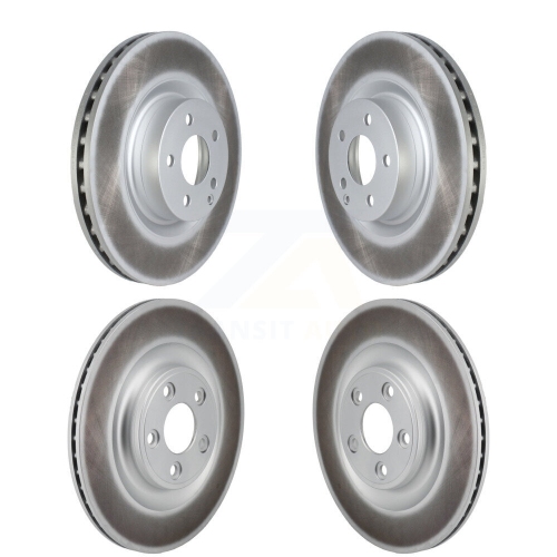 Front Rear Coat Brake Rotors Kit For 17 Mercedes-Benz E400 With 344mm Diameter Rotor KG-101901