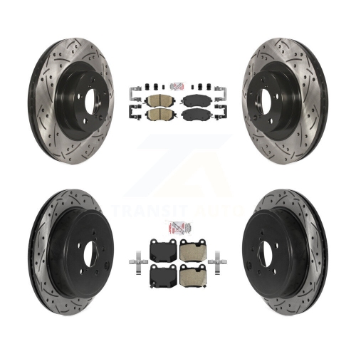 Ensemble de disques de frein à disque à fente pour semelle arrière en céramique semi-métallique pour Subaru BRZ KDA-103055