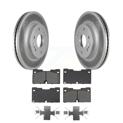 Front Coated Brake Rotor Semi-Metallic Pad Kit For GMC Chevrolet Silverado 1500 Sierra XL KGS-102679