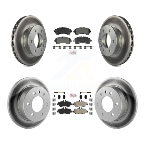 Ensemble de disques de frein avant à revêtement semi-métallique à plaquettes arrière pour Dodge Sprinter 3500 Freightliner KGA-106007