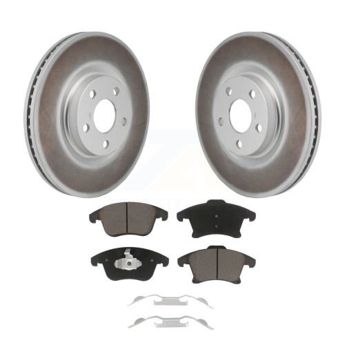 Front Coated Disc Brake Rotors And Ceramic Pads Kit For 2017-2020 Lincoln MKZ 2.0L KGC-102780