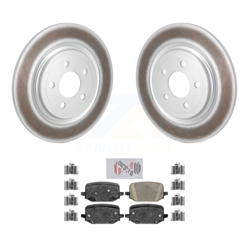 Rear Coated Disc Brake Rotors And Ceramic Pads Kit For 2022-2024 Ford Explorer 3.0L/2.3L KGA-105414