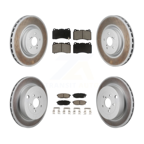 Front Rear Coated Brake Rotor Ceramic Pad Kit For 2017 Subaru BRZ Base With Brembo Brakes KGC-102694