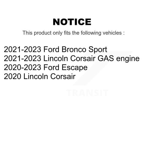 Ensemble de disques de frein avant enduits arrière pour Ford Escape Bronco Sport Lincoln Corsair KG-101842