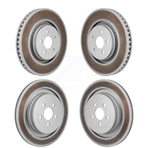 GENIUS  Front Rear Coat Brake Rotor Kit for 19-20 Ford Edge St With 2.7L With Painted Calipers Kg-101881 In Red