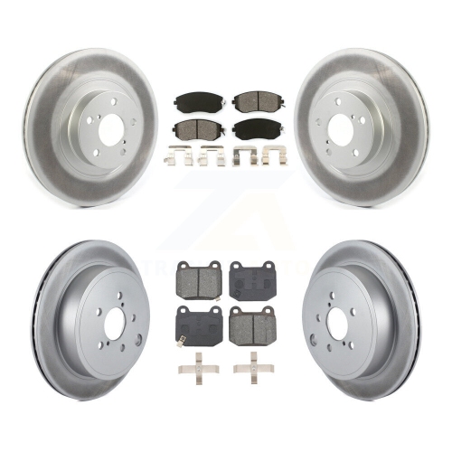 TRANSIT AUTO  Front Rear Coat Brake Rotor Semi-Metallic Pad Kit for 17 Subaru Brz Without Brembo Brakes Kgs-102774