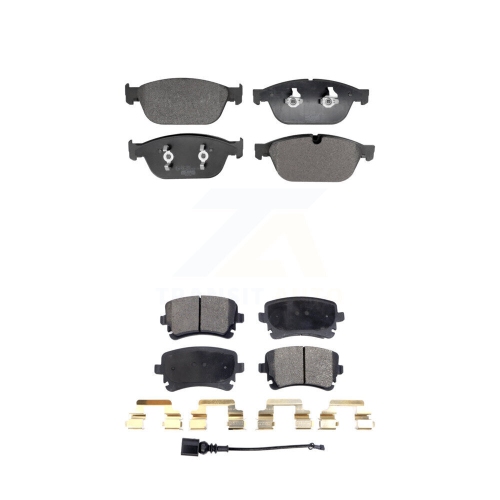 TEC  Front Rear Ceramic Brake Pad Kit for 2010 Audi A8 Quattro With 380MM Diameter Rotor Ktc-100787