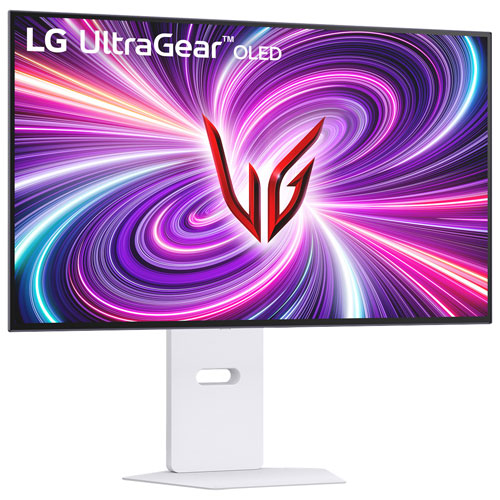 Moniteur de jeu FreeSync G-Sync DELO de 32 po mode double UltraGear de LG avec temps de réponse de 0,03 ms gris à gris - Blanc suprême