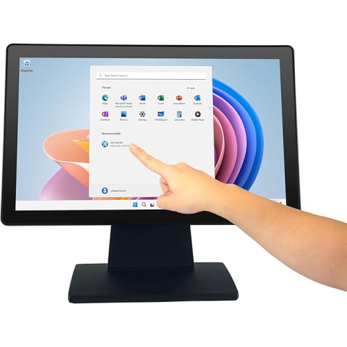 Commercial Grade 17.3 Inch 1920 x 1080 FHD Touchscreen POS Monitor, 10 Points Touch HDMI VGA, Waterproof Dustproof Screen, Indusitrial, Office,