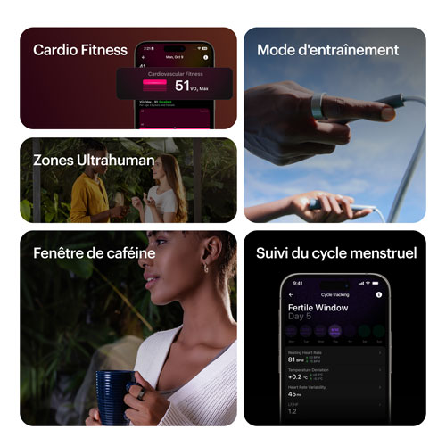 Ultrahuman Ring Air Sleep & Fitness Smart Ring - Size 7 - Natural Titanium