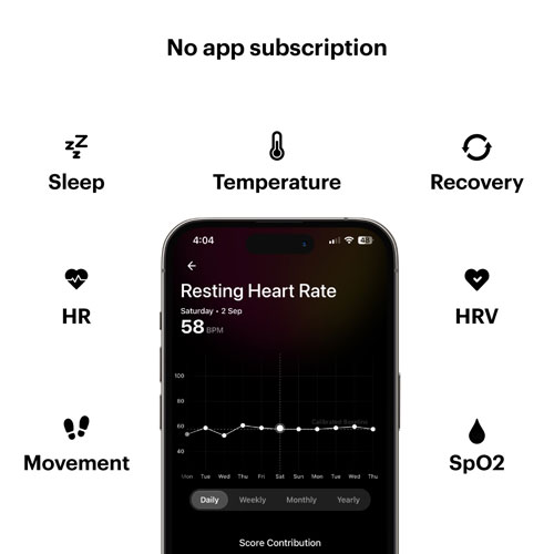 Ultrahuman Ring Air Sleep & Fitness Smart Ring - Size 13 - Natural Titanium