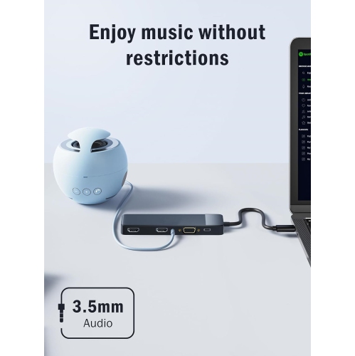 USB C Docking Station for Laptop, 10 in 1 Triple Display Monitors Adapter w/4K Dual HDMI, 1080P VGA, 3 USB 3.0/2.0, TF/SD 2.0, 3.5mm Audio, 100W PD,