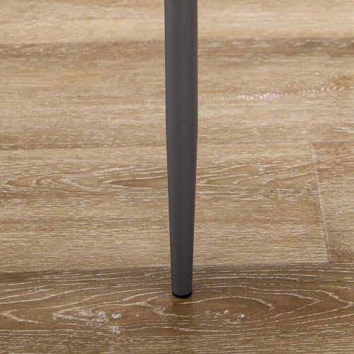 HOMCOM Dining Table Set for 2, 3-Piece Rectangular Glass Kitchen Table and Chairs with Metal Frame and Faux Leather Upholstery for Dining Room,