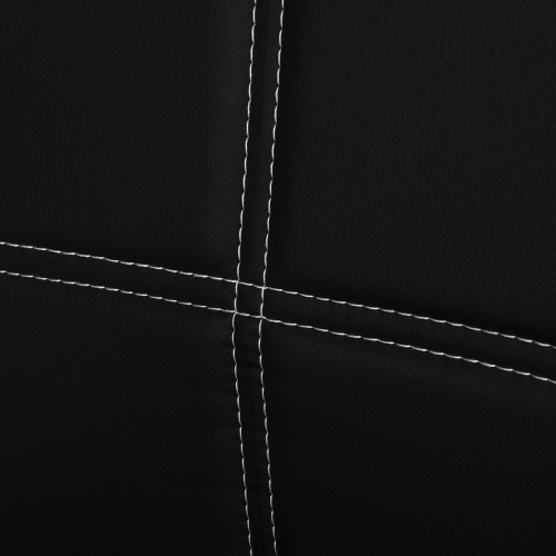 HOMCOM Dining Table Set for 2, 3-Piece Rectangular Glass Kitchen Table and Chairs with Metal Frame and Faux Leather Upholstery for Dining Room,