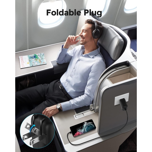 Chargeur USB-C 65 W/45 W, chargement rapide PD GaN PPS pour iPhone 15, portable de Samsung, Steam Deck, Chromebook, Galaxy Book Pro, Tab S8