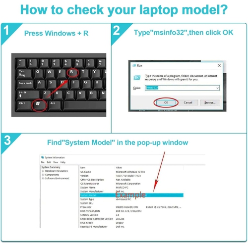 Chargeur pour ordinateur portatif 65&nbsp;W pour Dell Latitude 7480 7490 5490 5480 E6430 E6420 Inspiron 1545 N5110 N7110 N4110 N7010 3521 N4010 N4110