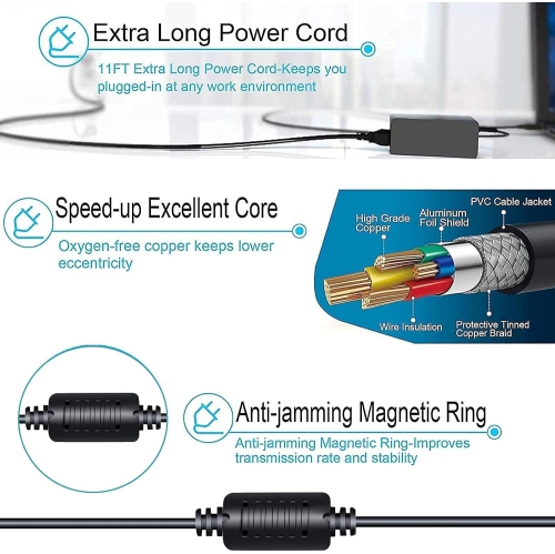 Chargeur pour ordinateur portatif 65&nbsp;W pour Dell Latitude 7480 7490 5490 5480 E6430 E6420 Inspiron 1545 N5110 N7110 N4110 N7010 3521 N4010 N4110