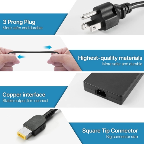 230W Charger Fit for Lenovo Legion 5 5-15 5-17 5P 5P-15 5Pro 5Pro-16 7 C7 S7, Yoga AIO 7 All-in-One Laptop Lenovo 230w 20v 11.5a AC Adapter Charger
