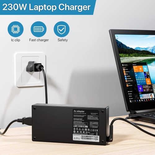 230W Charger Fit for Lenovo Legion 5 5-15 5-17 5P 5P-15 5Pro 5Pro-16 7 C7 S7, Yoga AIO 7 All-in-One Laptop Lenovo 230w 20v 11.5a AC Adapter Charger