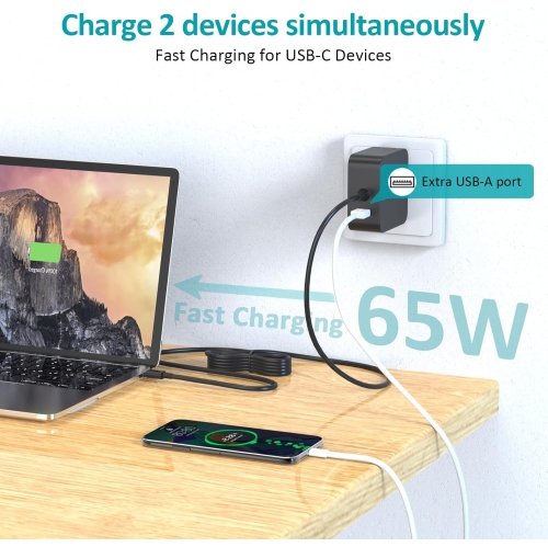 65W 45W USB C Laptop Charger Chromebook Charger for Asus ZenBook Transformer ExpertBook C302 C403 C423 C433T C434 C436 C523N C101P C202X C204E CX1