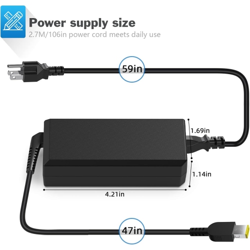65W Lenovo Thinkpad Charger for Lenovo Thinkpad T430 T440S T440P T450 T460S T540P T560 Lenovo Yoga 2 11S 13 AC Adapter Power Supply Cord