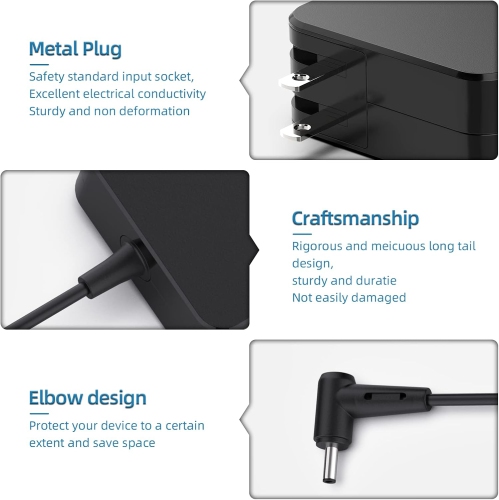 45W Laptop Charger Adapter for Asus Vivobook ZenBook, UX330 UX330U UX360 UX360C UX305 Q504U Q504UA Q302 Q302L Q302LA Q302U S200E X201E X202E X541NA