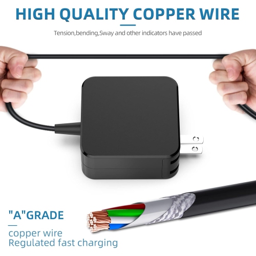 45W Laptop Charger Adapter for Asus Vivobook ZenBook, UX330 UX330U UX360 UX360C UX305 Q504U Q504UA Q302 Q302L Q302LA Q302U S200E X201E X202E X541NA