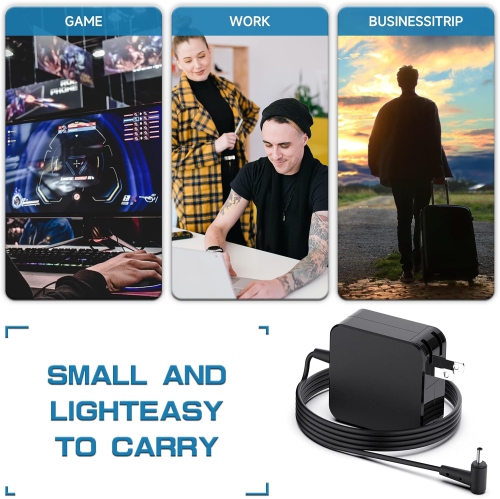 45W Laptop Charger Adapter for Asus Vivobook ZenBook, UX330 UX330U UX360 UX360C UX305 Q504U Q504UA Q302 Q302L Q302LA Q302U S200E X201E X202E X541NA