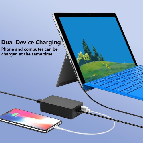65W Surface Pro Charger for Microsoft Surface Pro X/9/8/7+/7/6/5/4/3, Surface Laptop Charge Surface Book 2/1, Surface Go 3/2/1 Power Cord Adapter