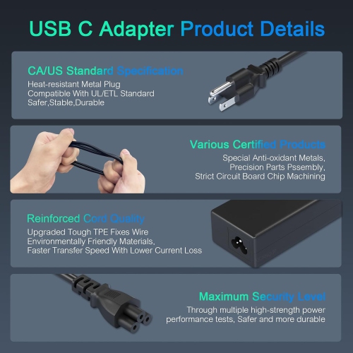65w 45w Dell Laptop Charger Compatible for All Dell Models Inspiron 15 14 13 17 3000 5000 7000 Dell Latitude Vostro Ac Adapter 5558 5559 La45nm140