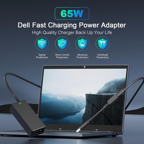 65w 45w Dell Laptop Charger Compatible for All Dell Models Inspiron 15 14 13 17 3000 5000 7000 Dell Latitude Vostro Ac Adapter 5558 5559 La45nm140