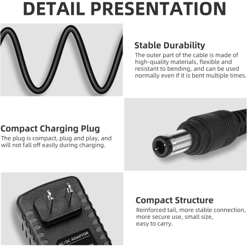 12V AC Power Adapter Fit for Seagate Expansion SRD00F2, Backup Plus SRD0SD0, FreeAgent GoFlex, Central, SimpleTech External Hard Drive Power Supply