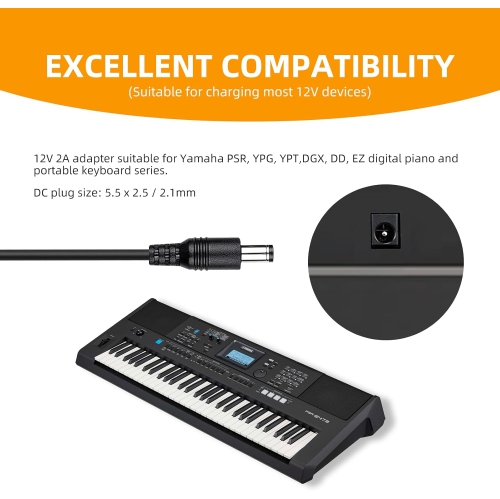 12V AC Power Adapter Fit for Seagate Expansion SRD00F2, Backup Plus SRD0SD0, FreeAgent GoFlex, Central, SimpleTech External Hard Drive Power Supply