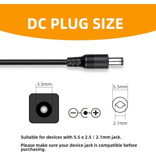 12V AC Power Adapter Fit for Seagate Expansion SRD00F2, Backup Plus SRD0SD0, FreeAgent GoFlex, Central, SimpleTech External Hard Drive Power Supply