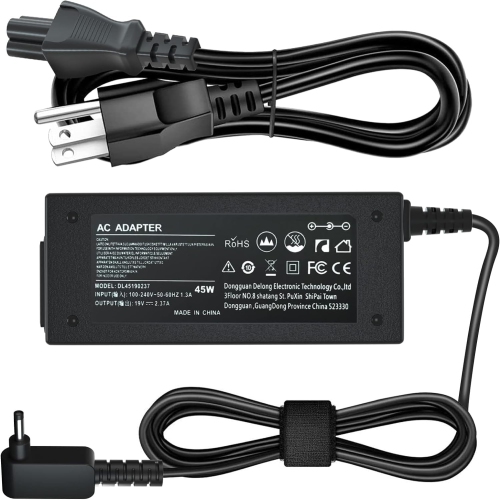 19V 45W Charger for Acer Aspire 1 3 5 A315-23 A315-24P A315-35 A317-53 A317-54 A317-55P A115-32 A314-22 A314-23P A514-55 A515-45 A517-52 EX215-22