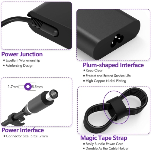 New Slim 240W GaN 19.5V 12.31A AC Power Supply Adapter Laptop Charger for Dell Alienware, Dell Precision Laptop