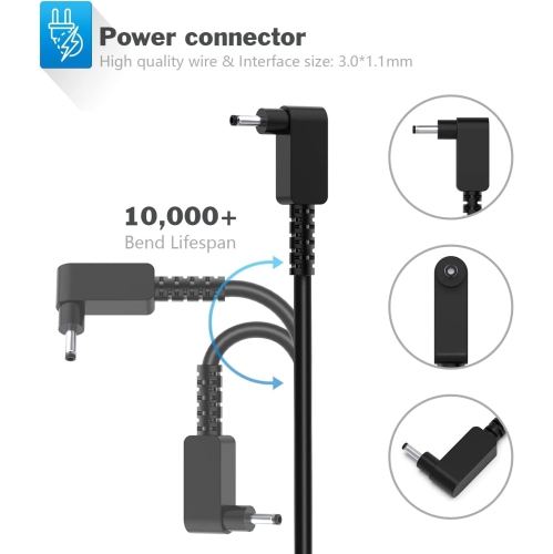 65W AC Adapter Charger for Acer Chromebook 11 13 14 15 R11 CB3 Series CB3-111 CB3-532-C47C CB3-431 CB3-431-C5FM CB3-131 CB3-111-C8UB CB3-131-C3SZ