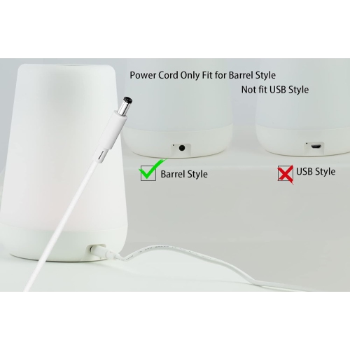 Adapter Power Cord Replacement for Hatch Baby Rest, Rest+ and Rest Mini Sound Machine, Barrel Style 5V 2A White AC Supply Charger with 5ft Cable