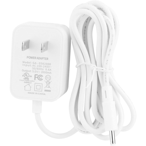 Adapter Power Cord Replacement for Hatch Baby Rest, Rest+ and Rest Mini Sound Machine, Barrel Style 5V 2A White AC Supply Charger with 5ft Cable
