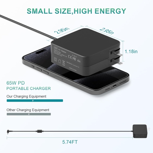 65W 45W Laptop Charger for Lenovo IdeaPad 3 310 320 330 330s 5 510 510S 100S 110 120 130 S145 S340 Series Charger Flex 4 5 6 14 Chromebook N22 N23
