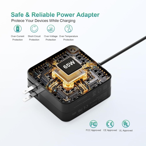 65W 45W Laptop Charger for Lenovo IdeaPad 3 310 320 330 330s 5 510 510S 100S 110 120 130 S145 S340 Series Charger Flex 4 5 6 14 Chromebook N22 N23