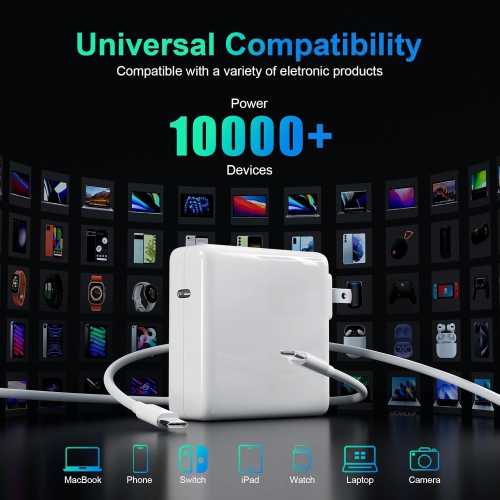 MacBook Pro Charger 118W USB C Power Adapter for MacBook Pro Air 13 14 15 16 Inch Mac Book Retina M3 M2 M1 2023 2022 2021 2020 2019 2018 2017 Fast