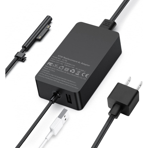 DOLAER  65W Surface Pro Charger 15V 4A Power Supply Compatible w Microsoft Surface Pro X/9/8/7/6/5/4/3, Surface Book 1/2/3, Surface Laptop, Surface