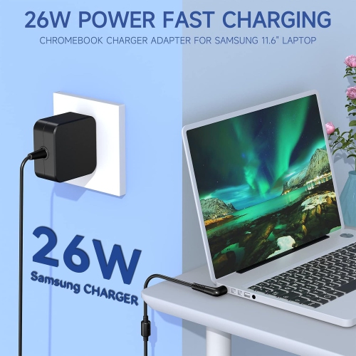 Chromebook Charger Adapter for Samsung 11.6 Laptop Computer PA-1250-98 Chromebook 3 2 303C 500C 503C XE500C13 XE501C13 XE303C12 XE500C12 XE503C12