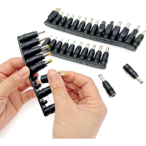 34 PCS DC Barrel Jack tip Set, Charger Connector Tips, Barrel Jack Adapter, DC Charger Plug Tips 5.5mm x 2.1mm, DC Barrel Plug, Laptop Power