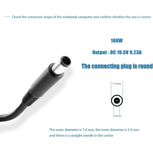 180W AC Adapter Fit for Dell Alienware 13 15 17 R1 R2 R3 R4,Dell Gaming Laptop G3 G5 15 17/ G7 7588/ G7 7590 7790/ G3 3579 3779/G5 5587